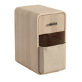 **Meuble de rangement en bois avec tiroir et compartiment en tissu**